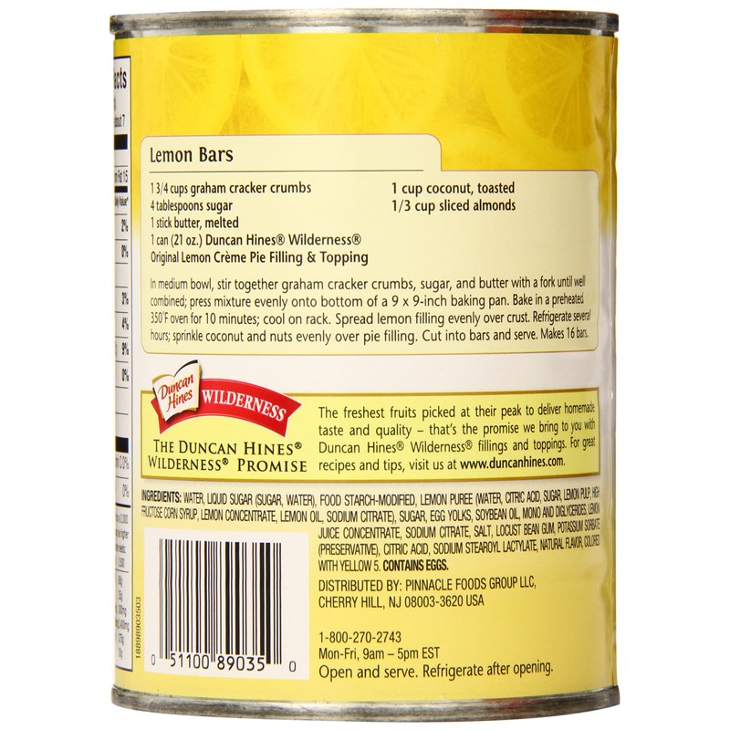 Duncan Hines Wilderness Lemon Crème Pie Filling and Topping, 21