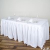 21 feet x 29-Inch White Polyester Banquet Table Skirt Linens