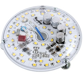 HAOLEDI 4 inch LED Ceiling Fan Light Retrofit Kit, Ceiling Light Replacement kit, Led Ceiling Flush Light Retrofit PCB,120V 18W 2200LM White 5000K (1-Pack White 5000K)