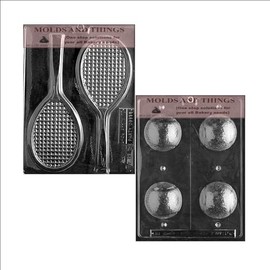 Tennis Racquet Tennis ball Sports Chocolate Candy Mold Tennis Ball Chocolate candy mold With © Molding Instruction