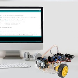 Smart Robot Car Kit 2wd Robótico Coche Juguete Inteligente Educativo Sensor Ultrasónico Aprenda Conocimientos Programación Regalo Perfecto Niños