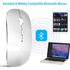QYFP Bluetooth Maus, Wiederaufladbare Leichte Kabellose Maus Kompatibel mit MacBook
