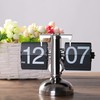 WoneNice Retro Digital Flip Down Clock -Battery Powered Internal Gear