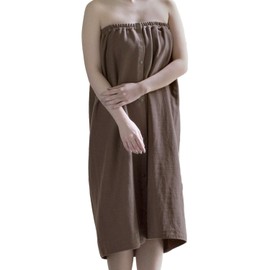 Bloom Wrap Towel Speed Dry for Adults 85×130 Gauze Material Changing Towel Roll Towel Spa Gown Pool Towel Bathrobe Absorbent Quick Drying 100% Cotton Made in Japan (Brown)