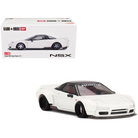DCD for Honda NSX 'Kaido Works V2' 1/64 Diecast Model Car White Black Top with Special Design by Jun Imai Kaido House Miniature