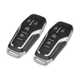 X AUTOHAUX 2pcs 5 Button Replacement Key Fob Case Keyless Entry Remote Key Shell Case for Ford F150 F250 Truck 2015-2017 M3N-A2C31243300 with Blade No Chip
