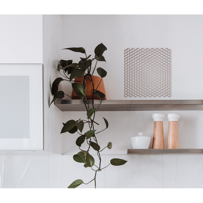 Wooden Lattice Panel with a Honeycomb Pattern, Decorative Wall Panels