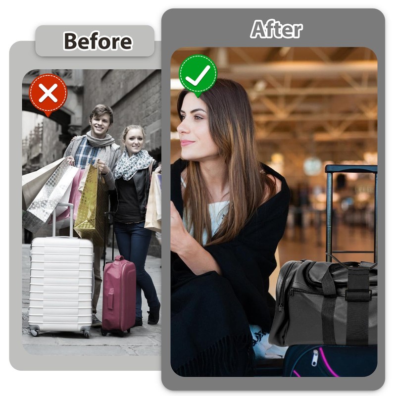 elook Luggage Straps, 2PCS Suitcase Straps, Adjustable Luggage Straps for
