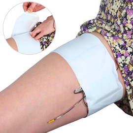 URSA Thigh Straps: Low-Profile, Soft, Stretchy & Breathable Transmitter Straps for Location Sound, Theatre, Wedding Shoots & More (White, Vertical Pouch)