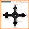 4-in-1 Drill Chuck Key Set, 8 Sizes Universal Chuck Wrench
