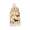 Crochet Top Kitchen Towel Easter Dogs Yellow