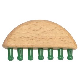 Fengshuibringluck Hair Comb Green Aventurine Comb Jade Scalp Gua Sha Hair Brush Massage Tools, Scalp Massager, Facial Massage, Relieve Head Pain and Anxiety