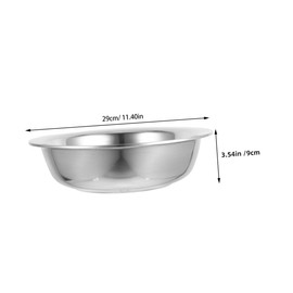 Operitacx Stainless Steel Mixing Basin Large Capacity Wash Bowl for Kitchen Bathroom Laundry Versatile Food Vegetable Washing Stylish Modern Design for Home Decor