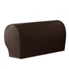 vctops Waterproof Faux Pu Leather Armrest Covers Vintage Stretch Arm