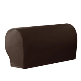 vctops Waterproof Faux Pu Leather Armrest Covers Vintage Stretch Arm Covers for Chairs Couch Sofa Armchair Slipcovers for Recliner Sofa 2pcs,Dark Coffee