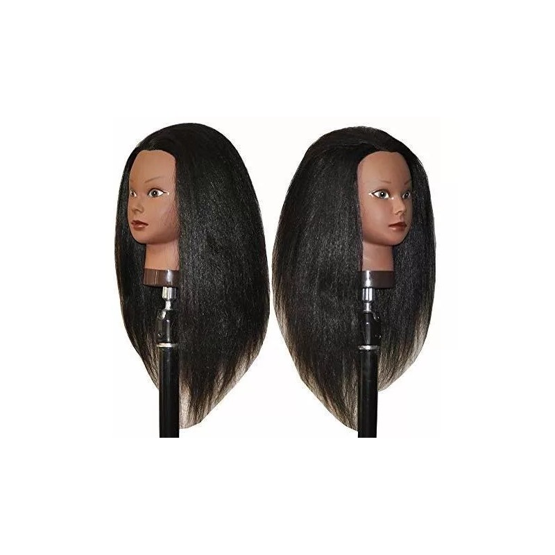 HairZtar Maniqui Cabeza Cabello Natural Marrón # 2 45 Cm