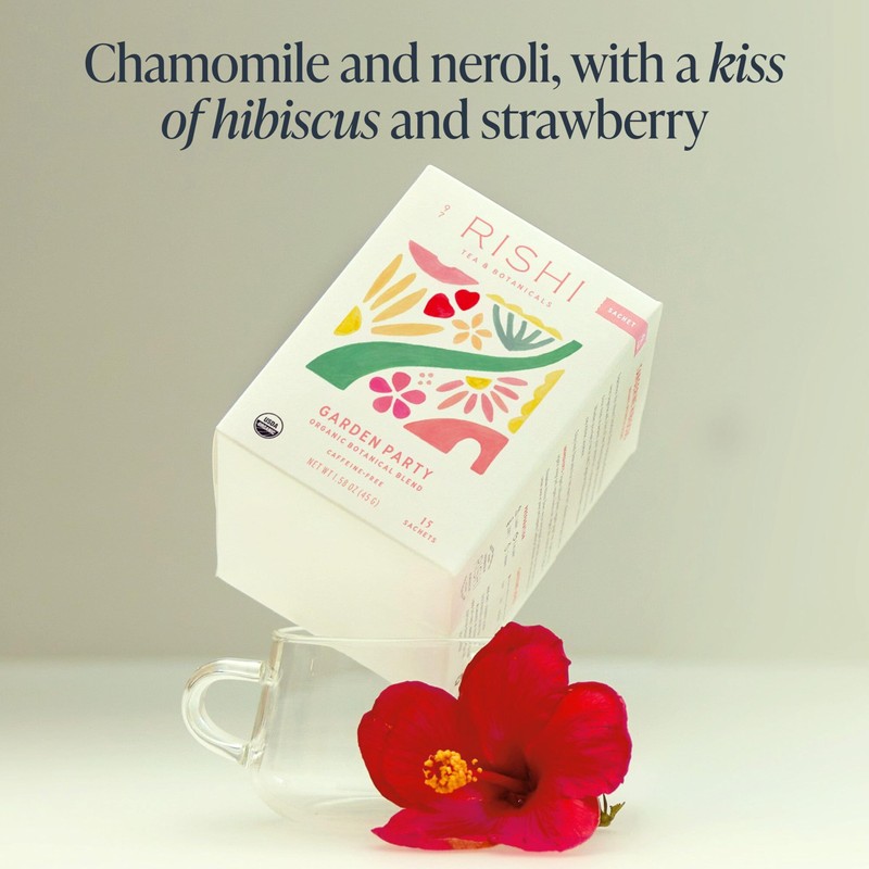 Rishi Tea Garden Party Herbal Tea - Organic, Caffeine Free