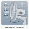 Hurricane 2-Pack Supreme 16-Inch Oscillating Wall Mount Fan, White –