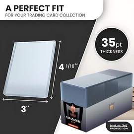 Max Protection 35pt Top Loaders for Cards - 500 Count - Premium 3x4 Inch Trading Card Toploaders - Protect Your Baseball and Sports Cards with These Crystal Clear Hard Plastic Sleeves Protectors