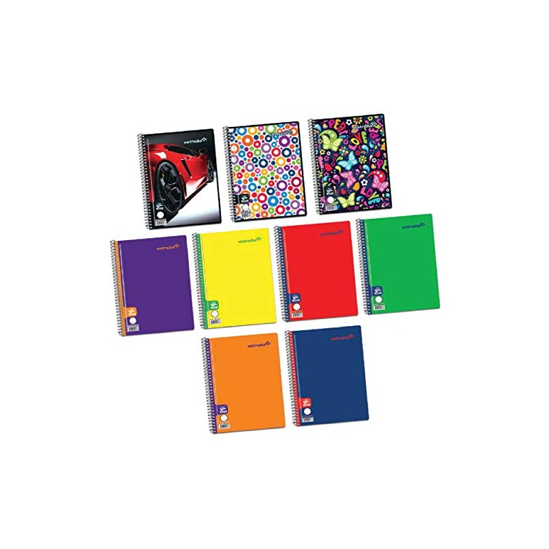 Paquete con 5 Cuadernos Estrella 0184 Cuaderno Forma Francesa, 100