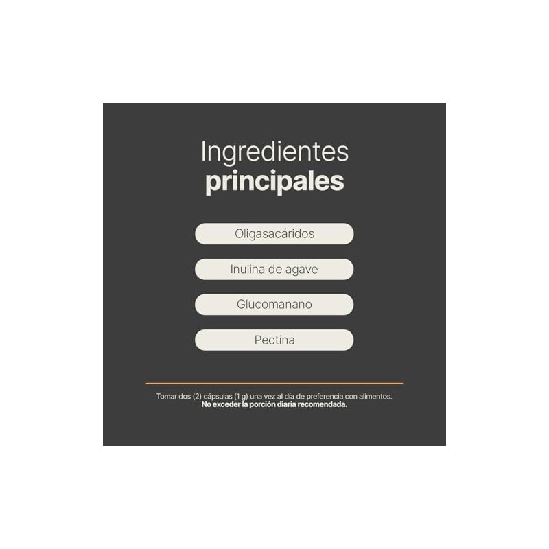 Prebióticos 240 Cápsulas de 1000 mg por porción con Inulina,