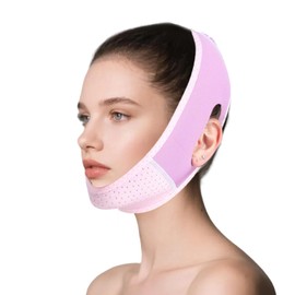 V-Line Doppelkinn Entferner Gesichtsmaske – Atmungsaktive & Wiederverwendbare Kinnmaske Doppelkinn-Straffer V Line Lifting Mask Face Former Facelift Band Jawline Maske für Hautelastizität