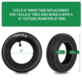LAXEEM 2Pack 15x6.00-6" Inner Tubes with TR87 Angled Valve Stem - Replacement Lawn Mower Tire Tubes for Yard Tractors, Wheelbarrows, ATVs, and More