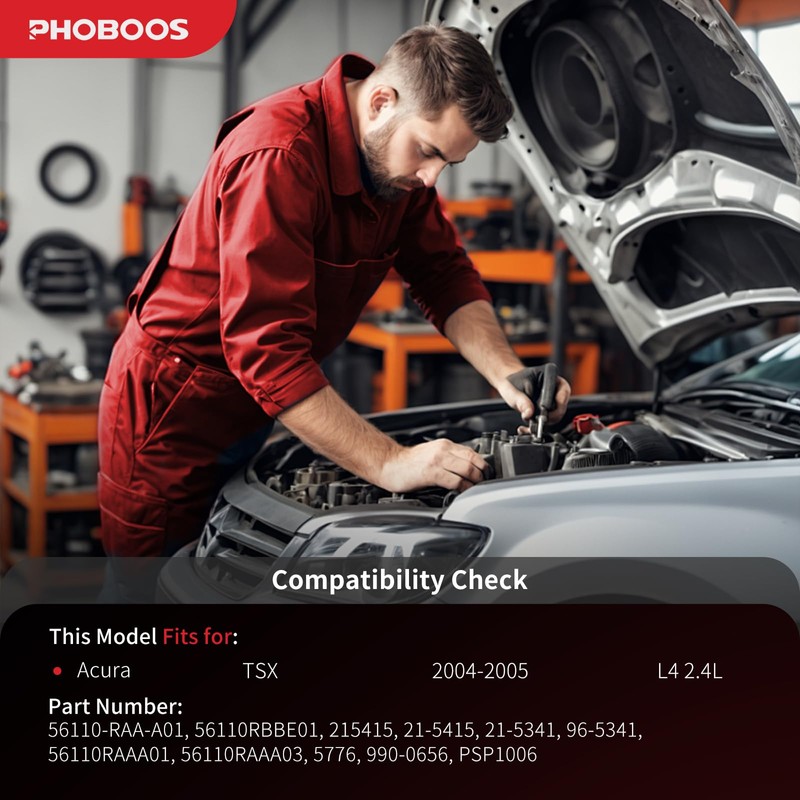 PHOBOOS Power Steering Pump Compatible with Acura TSX 2004-2005 L4