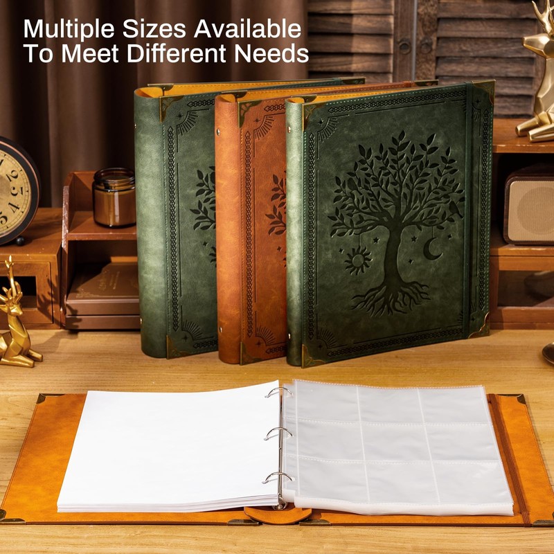 OVESMUSL 2 Pack PU Leather 3 Ring Binder, 2 Inch
