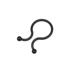 sourcing map Twist Lock Cable Ties Nylon U Shape Space Saving Black 18 mm Diameter Pack of 50