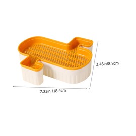 Gatuida 2pcs Hydroponic Cat Grass Box Soilless Planting Pot for Cats Durable Nursery Planter for Indoor Outdoor Use Orange Green