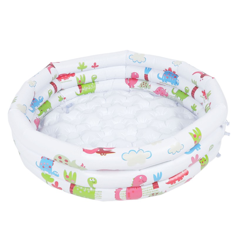 Inflatable Kiddie Pool PVC 31.5 Inch Cartoon Dinosaur Round Outdoor