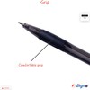 DIGNO Retractable Ballpoint Pens, BLACK, Medium Point (1.0mm), Pack of