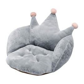FakeFace Cat Paw Back Cushion Seat Cushion Cute Cat Paw Chair Cushion Seat Cushion Plush Comfort Seat Pad Office Lazy Warm Seat Cushion Bed Tatami Floor Cushion for Home Office (Crown Grey)