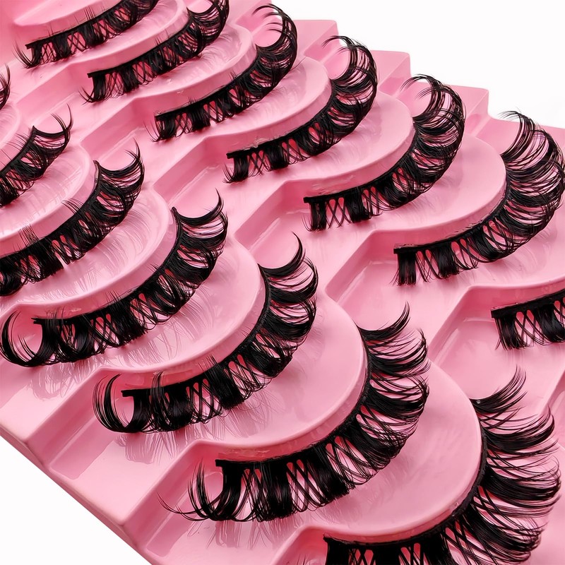 10 Pairs of 3D Artificial Eyelashes Russian False Natural Look
