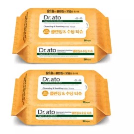 Dr. Jart+ 닥터 아토 클렌징&수딩 티슈 20매 x 15개 Dr. Ato Cleansing & Soothing Tissue 20 Sheets x 15 Packs
