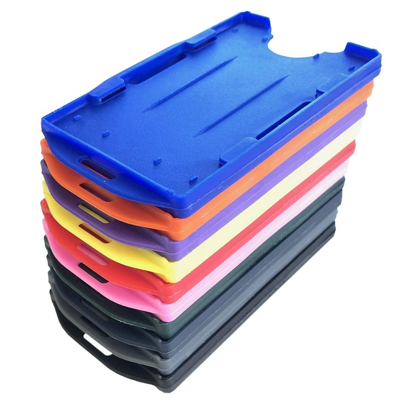 Blue Dual Double Sided ID Card Badge Holder (Holders are