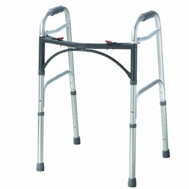 Drive Folding 2-Button Walker, Adult, No Wheels, 1 Each