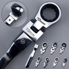 lvifloae 8Pcs Ratchet Wrench 180° Flex Head Alloy Steel Tool
