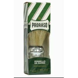 Proraso Green Shaving Cream 150ml Tube + Shaving Bowl + Large Chrome Brush Set