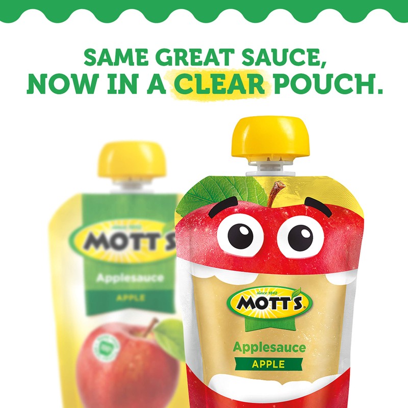 Mott's Applesauce, 3.2 oz clear pouches (Pack of 48)
