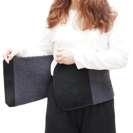 SYOHO Stomach Wrap, Unisex, Velcro Design, Convenient to Wear, Good Elasticity, Fleece with Good Texture, Cold Protection, Cold Protection, gray