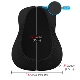 Musiin Premium Black Dust Cover for Acoustic and Bass Guitars - Tailored Protection compatible with Fender Gibson Martin Taylor Donner Acoustic Bass Guitars