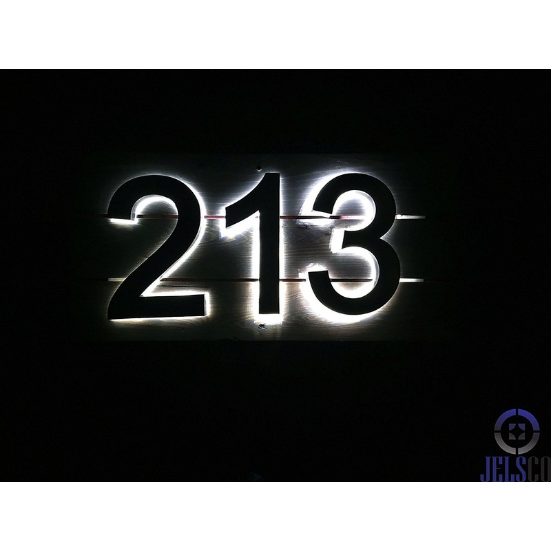 4 Inch House Numbers 6000k LED, Modern Address Signs for