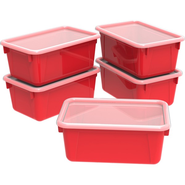 Storex Small Cubby Bins – Plastic Storage Containers for Classroom