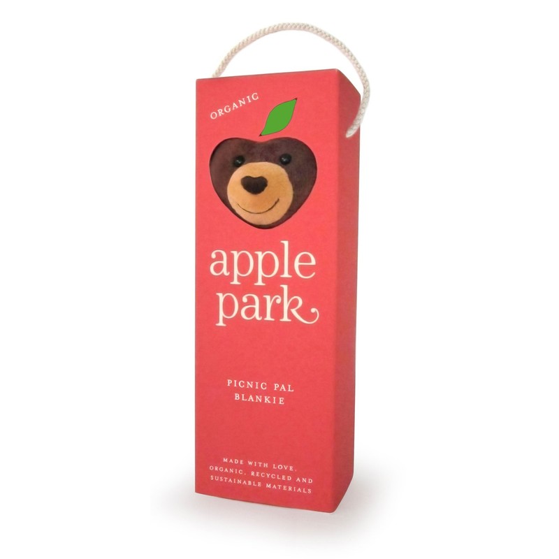 Apple Park Picnic Pal Organic 15" x 12" Blankie, Cubby