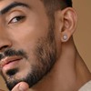 RIOSO 8 Pairs Stainless Steel Stud Earrings for Men Women