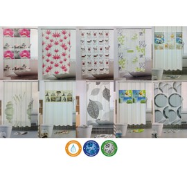 GMMH Shower Curtain Anti Mould Effect Bath Curtain Waterproof Includes 12 Rings (Funny)