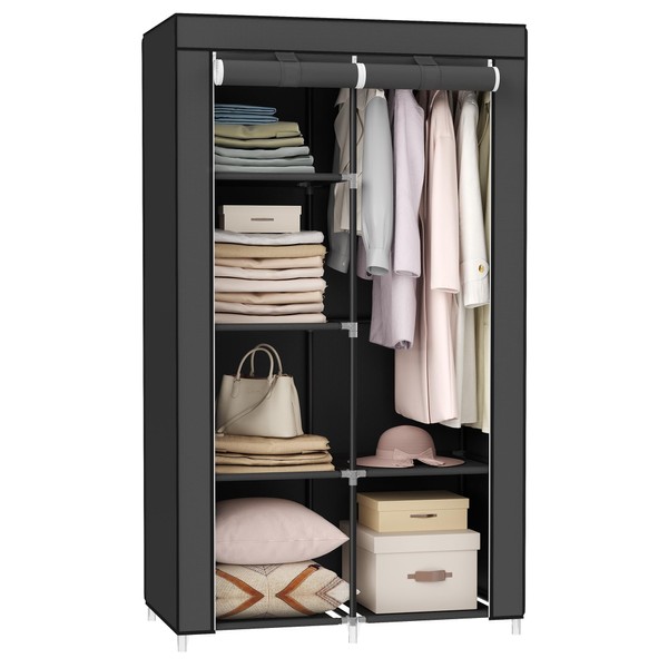 SONGMICS Portable Closet, Clothes Storage Organizer with 6 Shelves, 1