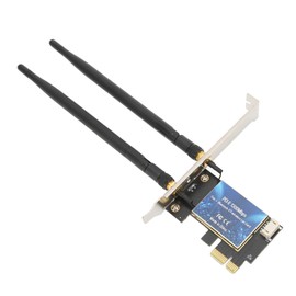 PCIe WiFi Card, 2.4GHz 5GHz Dual Band Wireless Adapter, Bluetooth 4.1, Wireless WiFi Network Adapter Card with 5dBi High Gain Antennas for Desktop PC, Ultra Low Latency